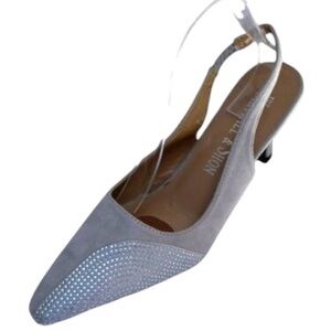 Whittall & Shon Women Rhinestone Halt Moon Slingback Sandals Buckle Size 10 New‎